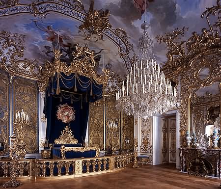King Ludwig's Bedroom Inside The Linderhof Palace