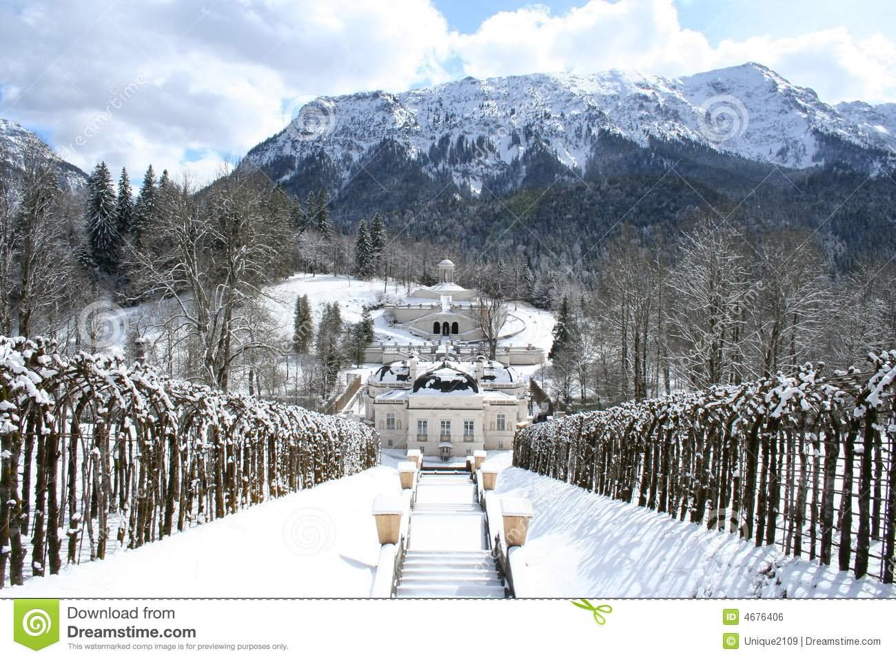 King Ludwig's Castle The Linderhof Palace During Winters