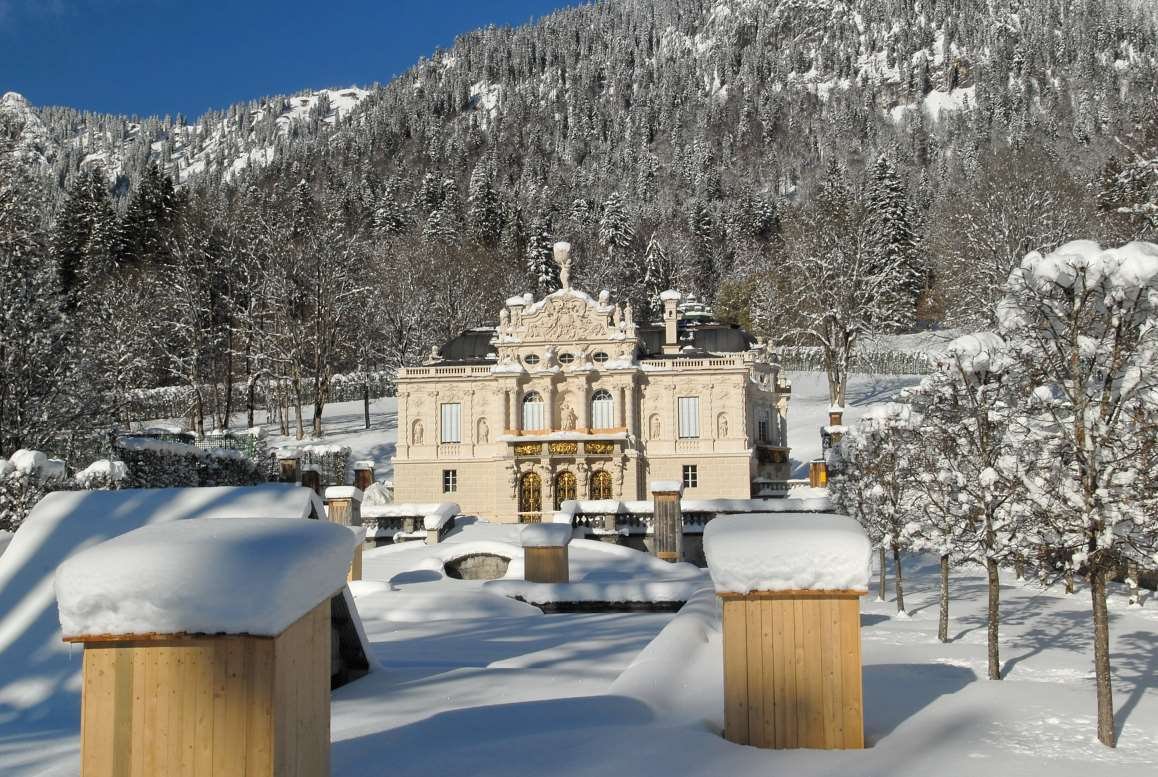 Linderhof Palace During Winters Picture