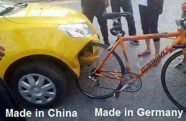 Made In China Made In Germany Funny Bike Meme Picture For Facebook