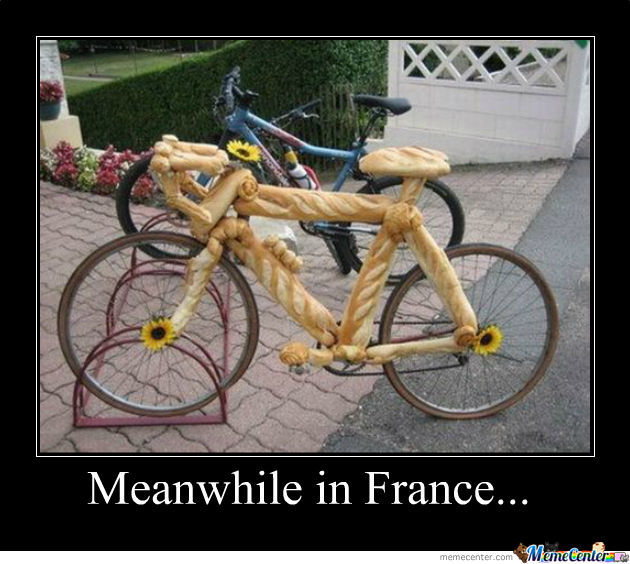 Meanwhile In France Funny Bike Meme Picture