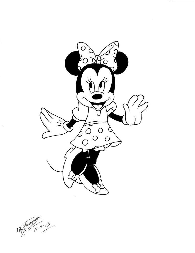 Minnie Mouse Tattoo Design.