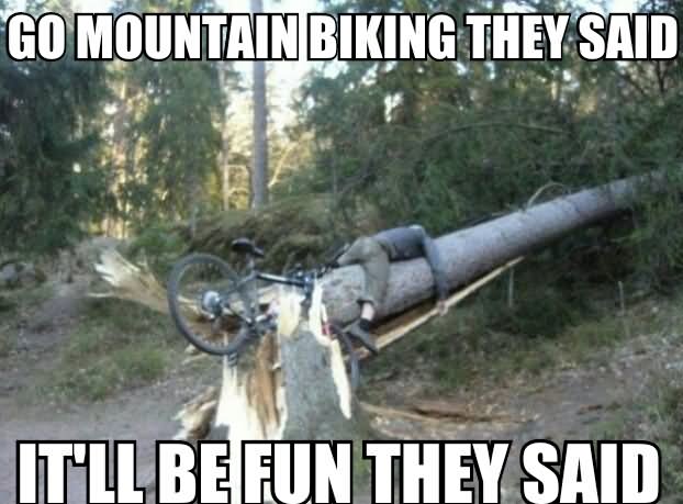Mountain Biking Fail Funny Meme Picture