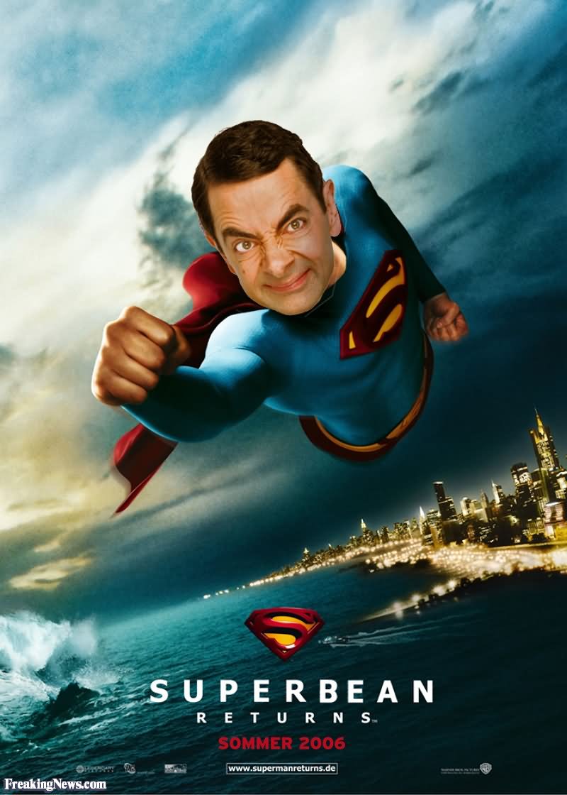Mr Bean As Superman Funny Photo