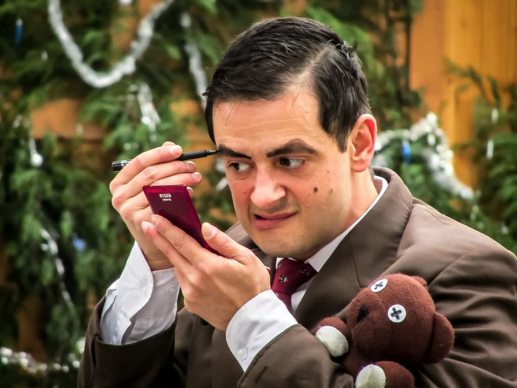 Mr Bean Coloring Eyebrows Funny Picture