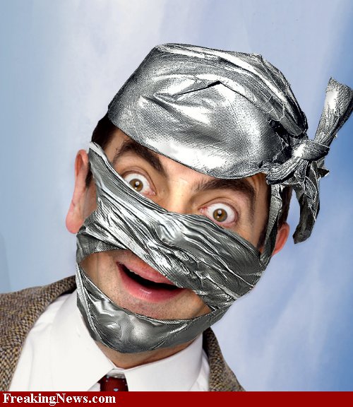 Mr Bean Duct Tape Face Funny Picture