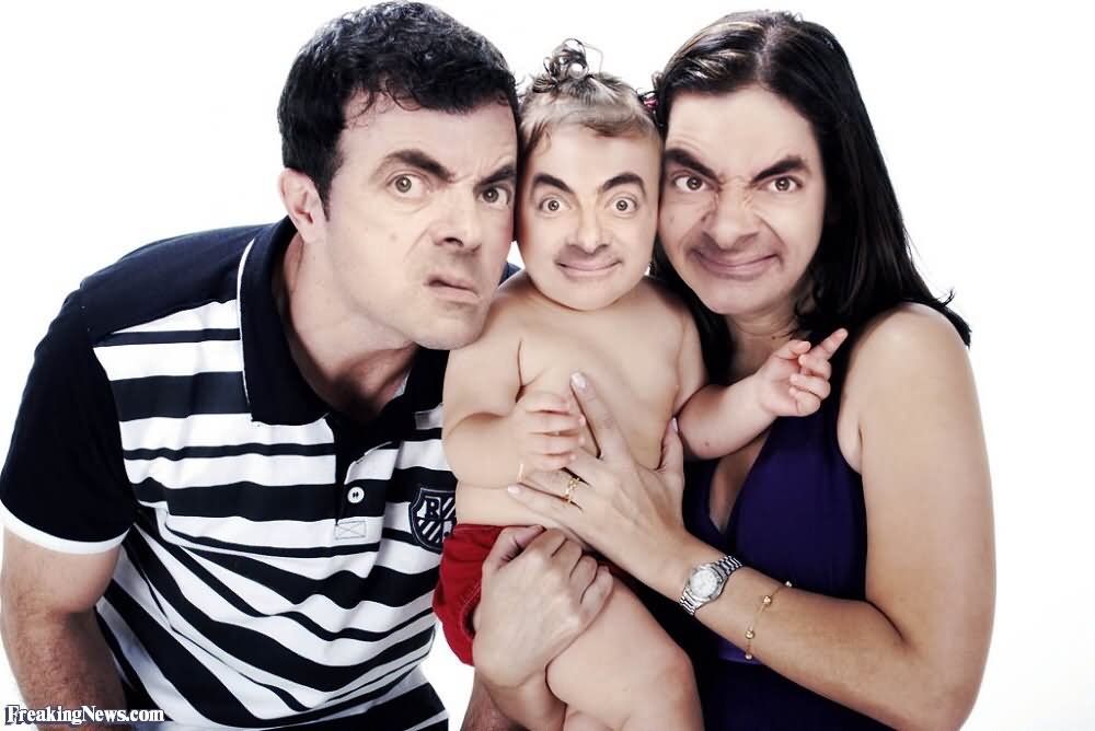 Mr Bean Funny Family Picture For Facebook