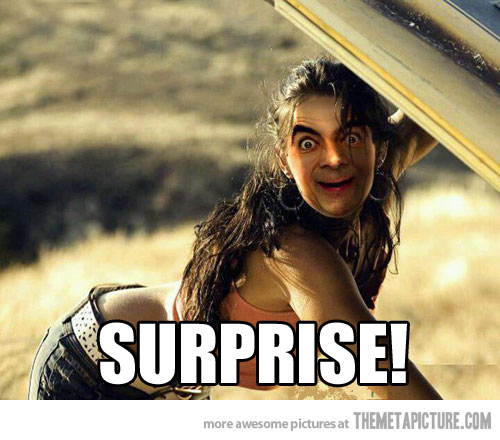 Mr Bean Say Surprise Funny Picture