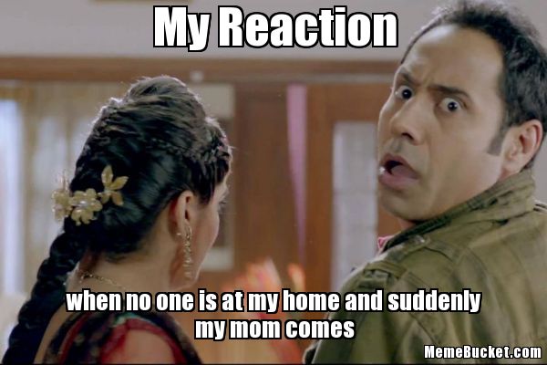 My Reaction When No One Is At My Home And Suddenly My Mom Comes Funny Binnu Dhillon Image