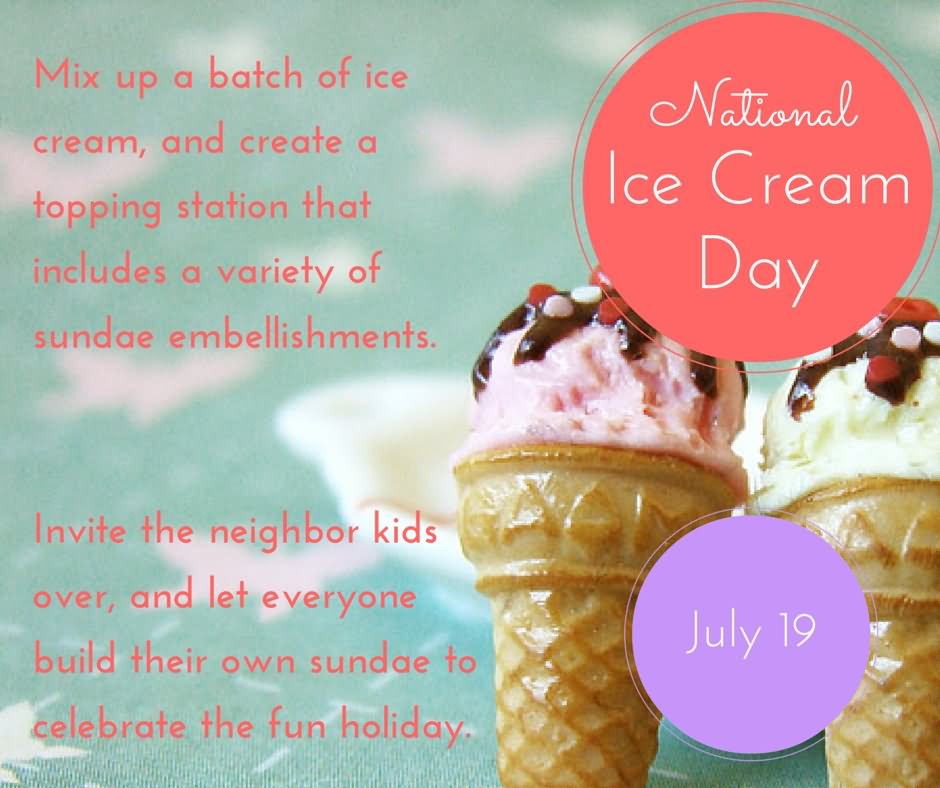 National Ice Cream Day July 19 Image