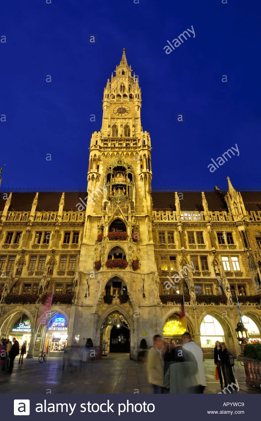 Neues Rathaus New Town Hall In Munich, Germany