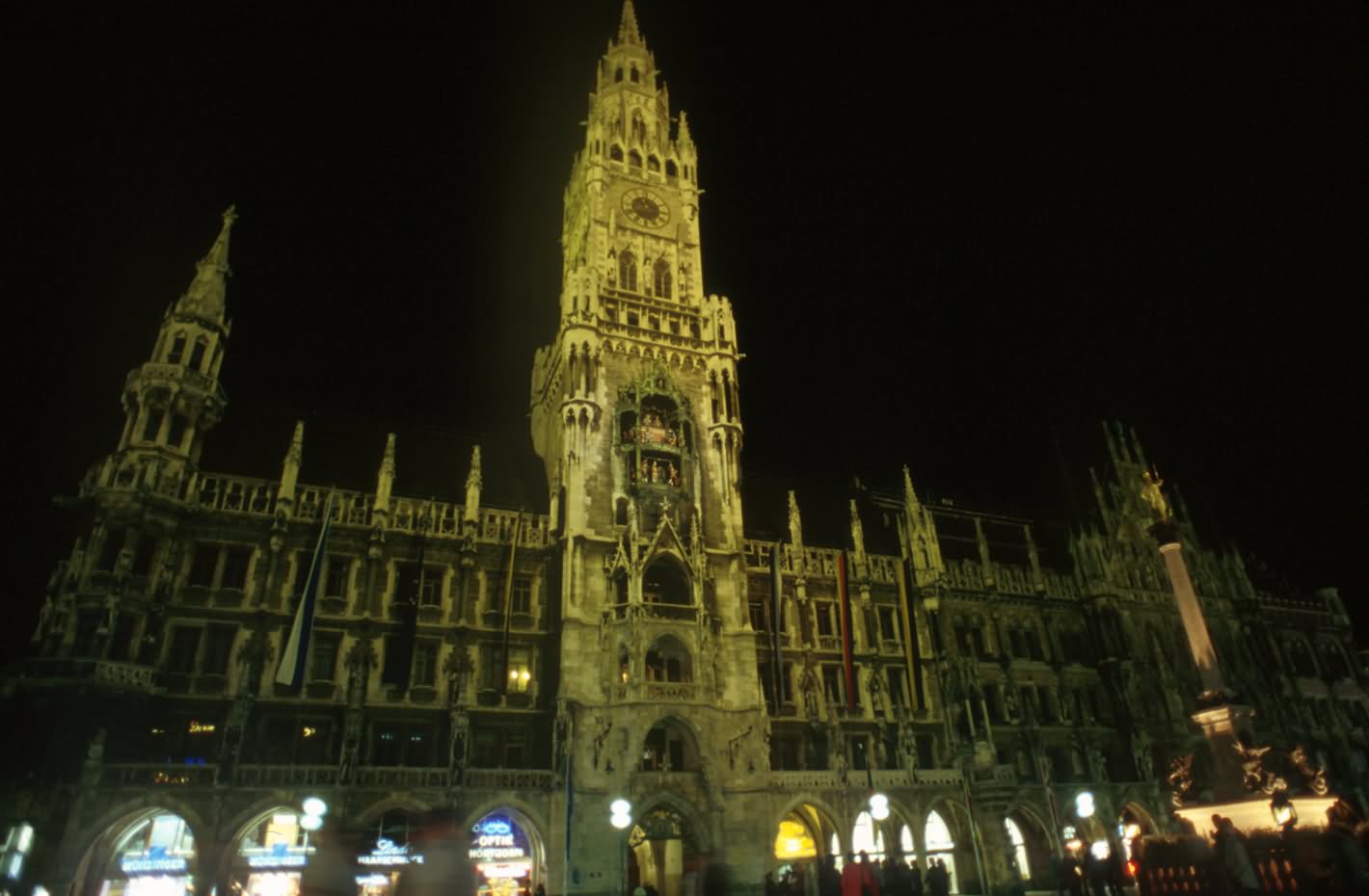 Night Picture Of The Neues Rathaus In Munich, Germany