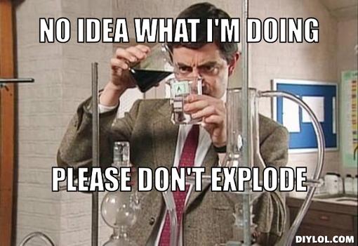 No Idea What I Am Doing Please Don't Explode Funny Mr Bean Meme Picture
