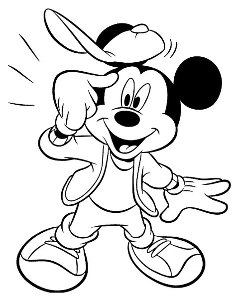 Outline Mickey Mouse Tattoo Design