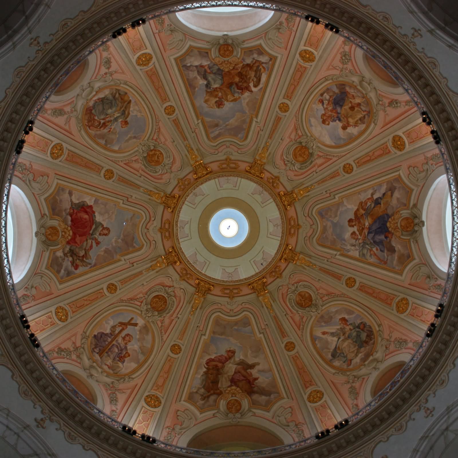 Paintings Inside The Cupola Of  Frauenkirche Dresden