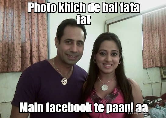 Photo Khich De Bai Fata Fat Main Facebook Te Paani Aa Funny Binnu Dhillon Picture