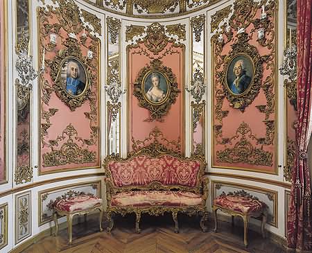 Pink Cabinet Inside The Linderhof Palace In Bavaria, Germany