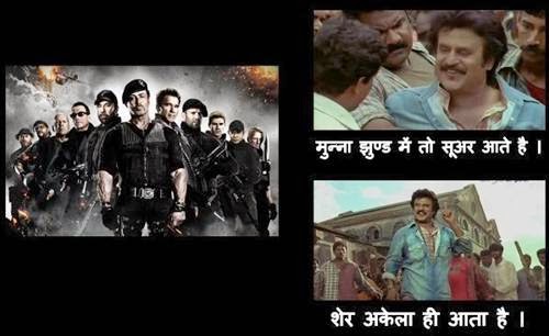 Rajinikanth Funny Hindi Meme Picture