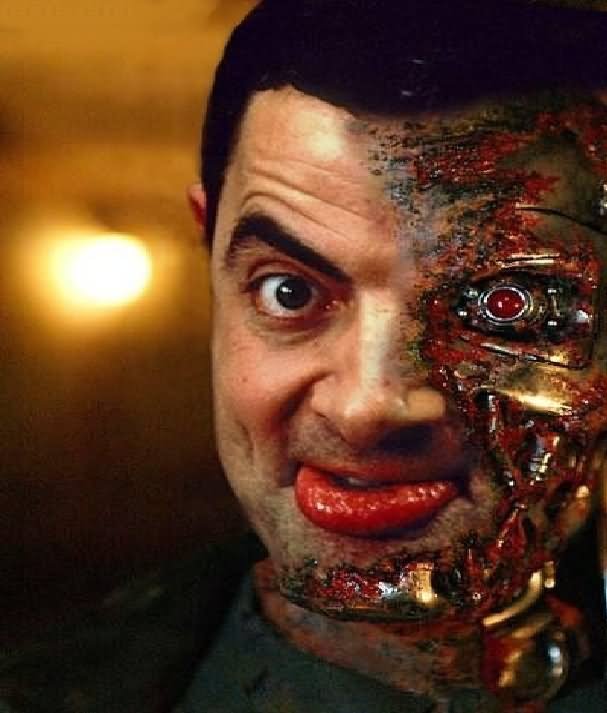Robot Mr Bean Face Funny Picture