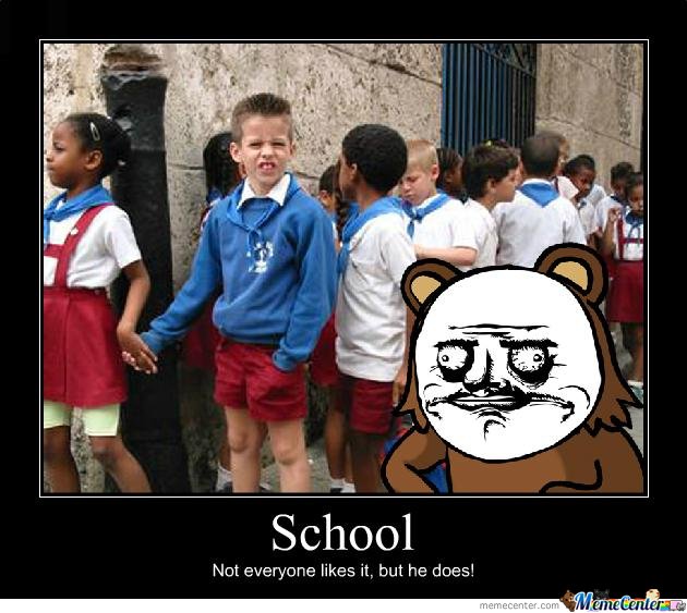 School Not Everyone Likes It But He Does Funny School Meme Poster Image