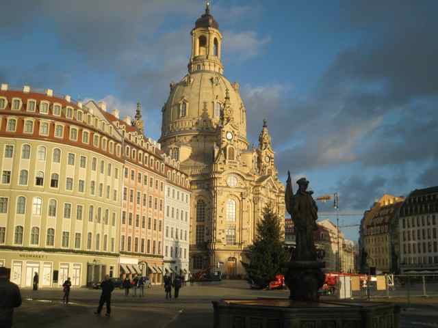 Side View Image Of The Frauenkirche Dresden In Germany