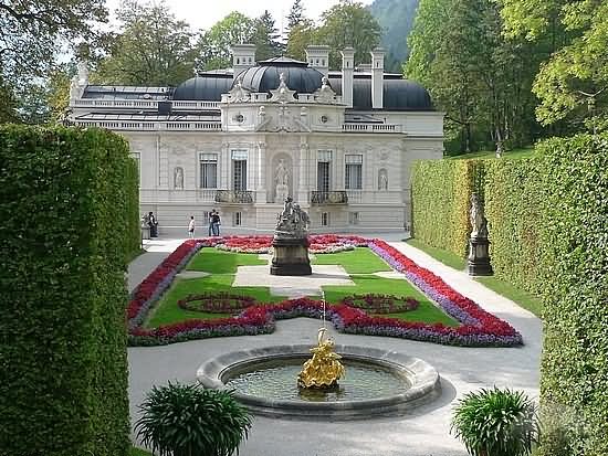 Side View Of The Linderhof Castle In Bavaria, Germany