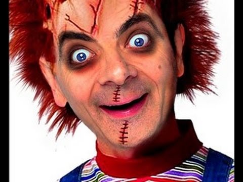 Smiling Mr Bean With Stitches Face Funny Image