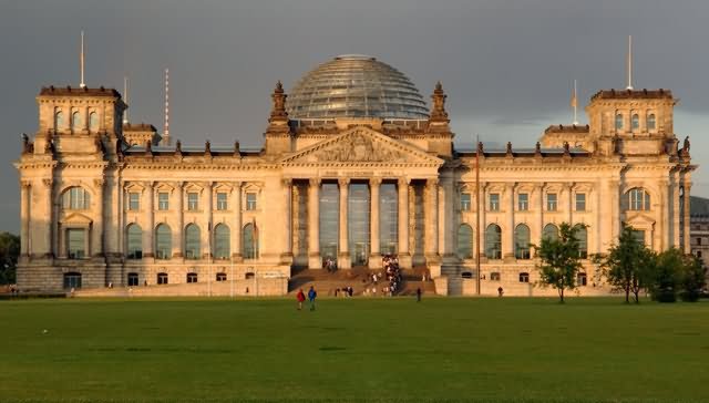 Sunset View Image Of The Reichstag Building