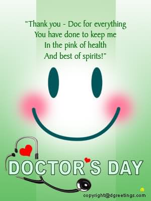Thank You Doctor For Everything Happy Doctor's Day