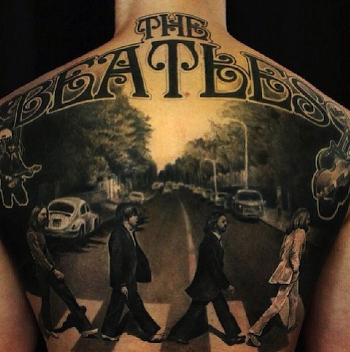 The Beatles - Beatles Abbey Tattoo On Back
