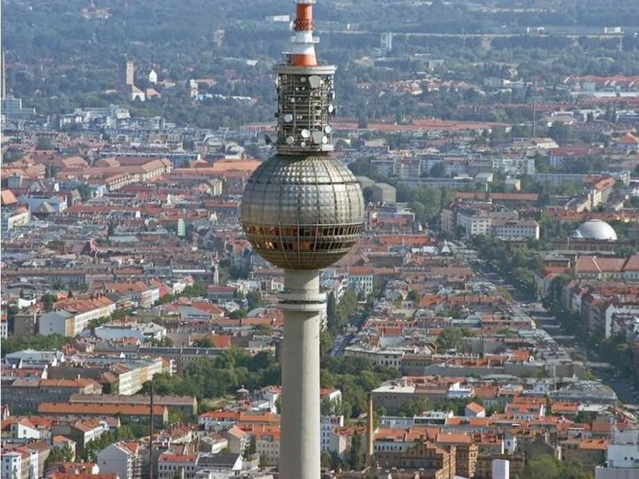 The Fernsehturm Tower And Berlin City View Image