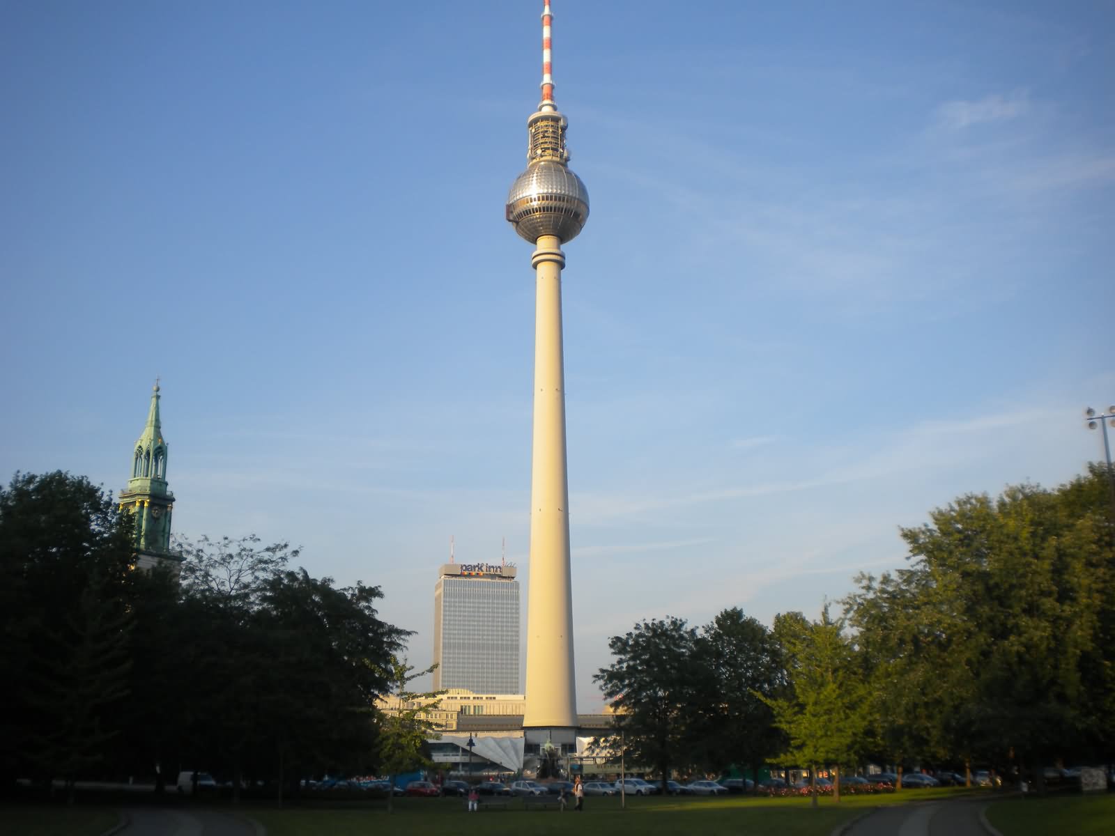 The Fernsehturm Tower During Sunset
