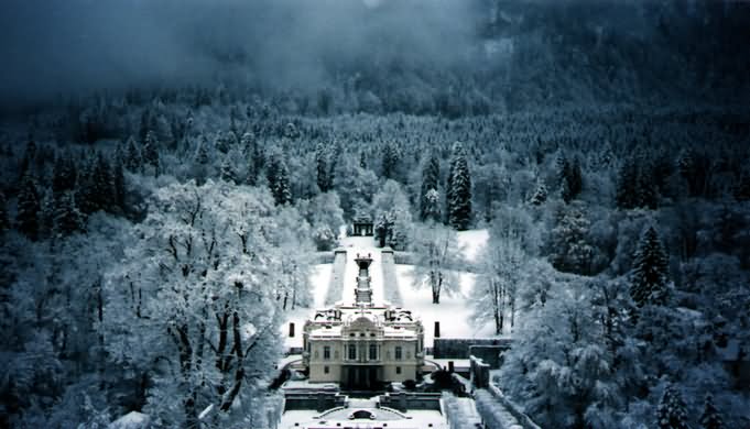The Linderhof Palace In Winters Picture