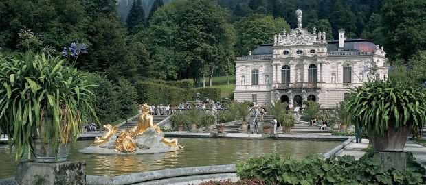 The Linderhof Palace Side View Image