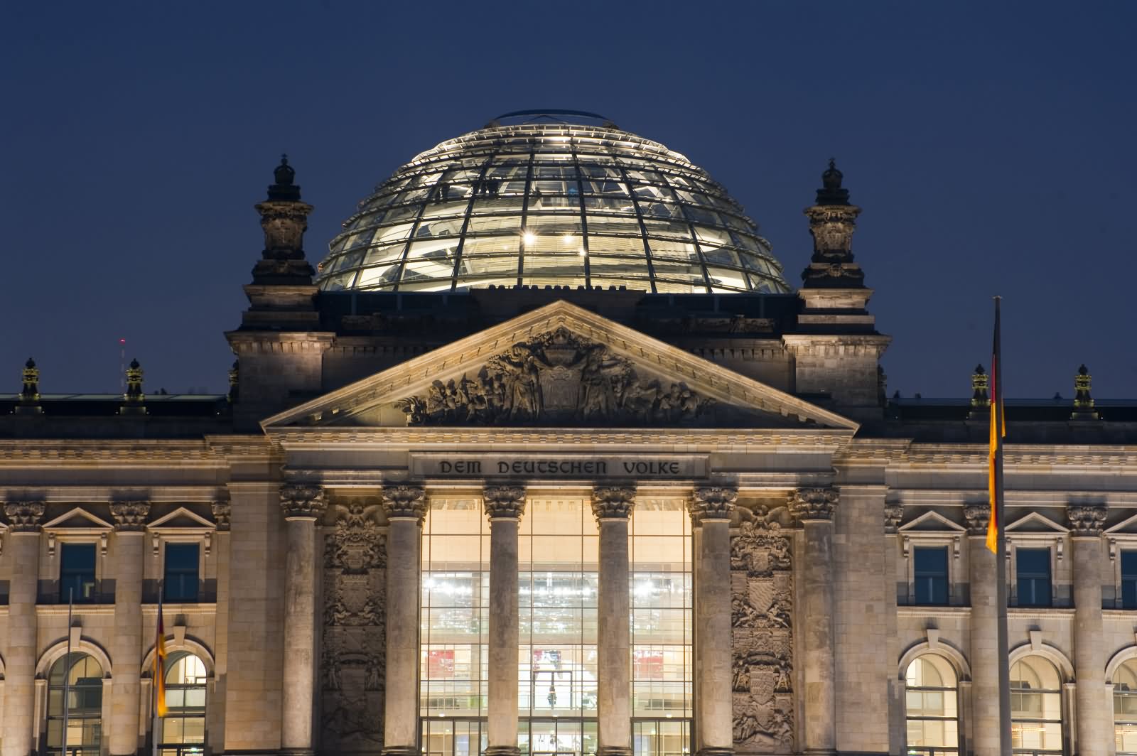 The Reichstag Building At Night