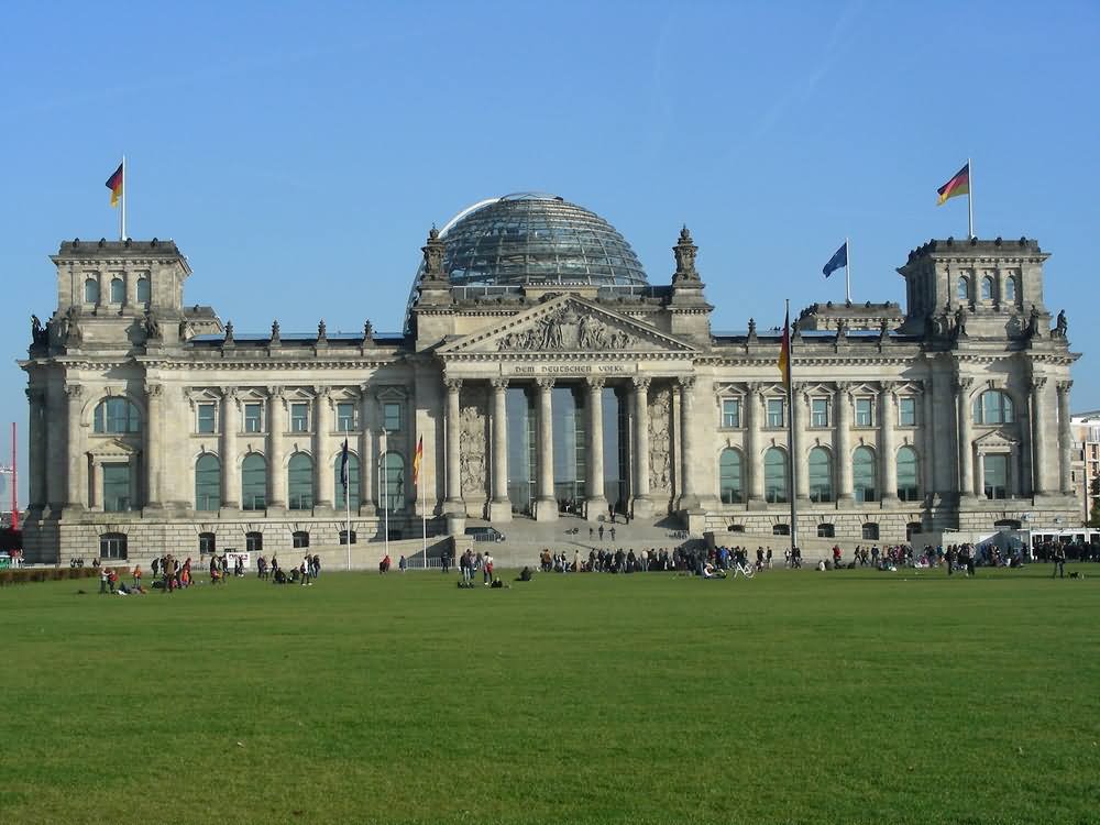 The Reichstag Building View From Park