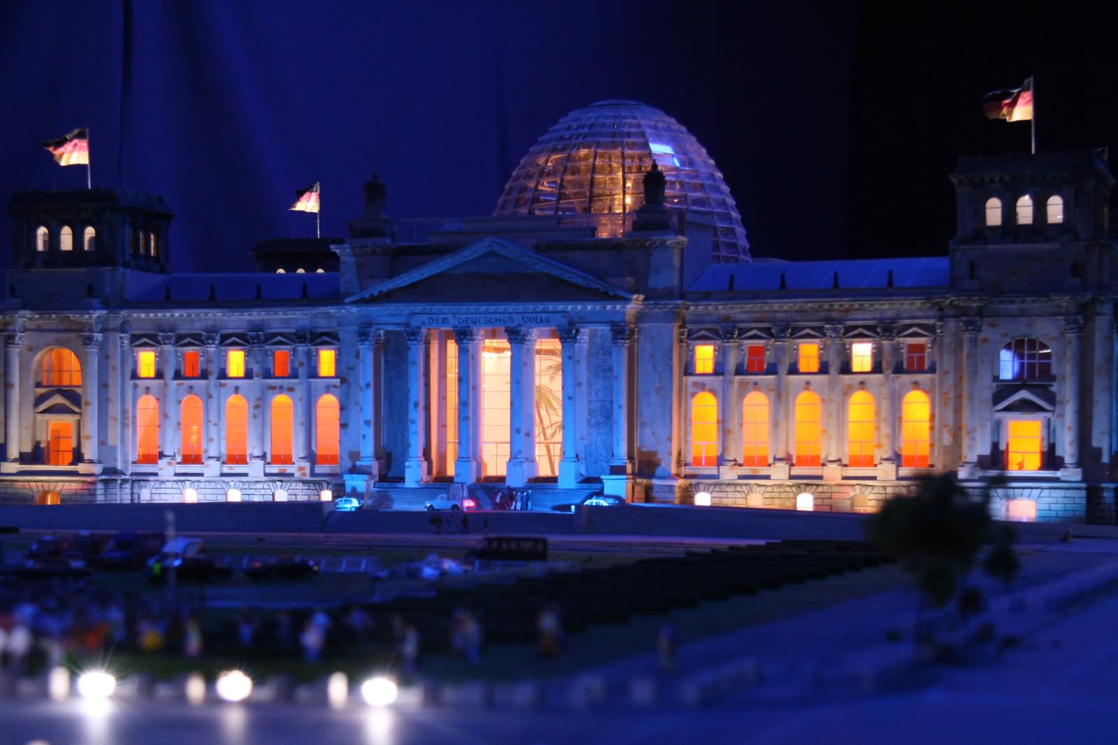 The Reichstag In Berlin, Germany During Night