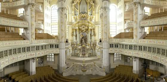 The Striking Interior Of The Frauenkirche Dresden