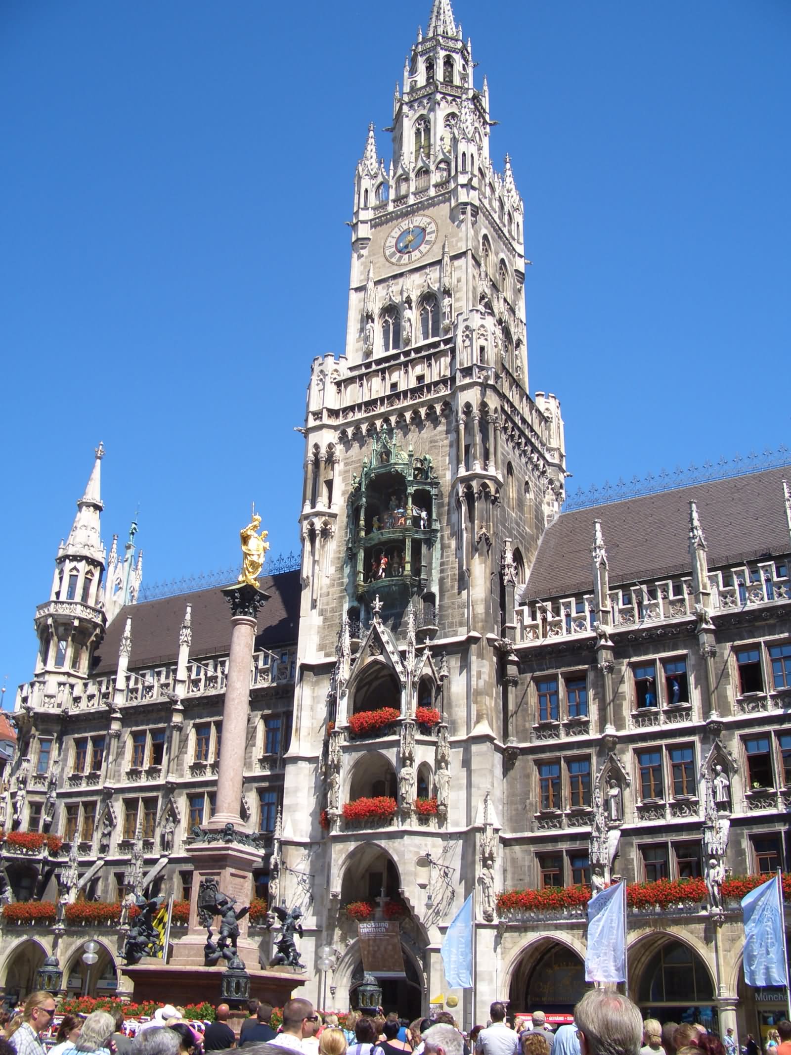 The Tower Of Neues Rathaus In Munich, Germany