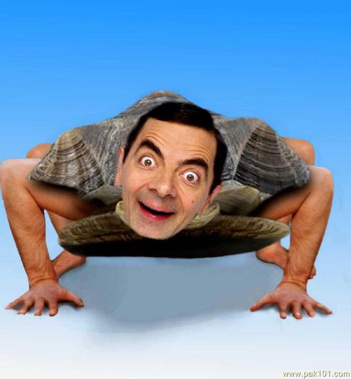 Very Funny Photoshop Turtle Mr Bean Picture For Whatsapp