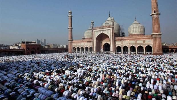 View Of Jama Masjid During Eid-Ul-Fitr Namaz