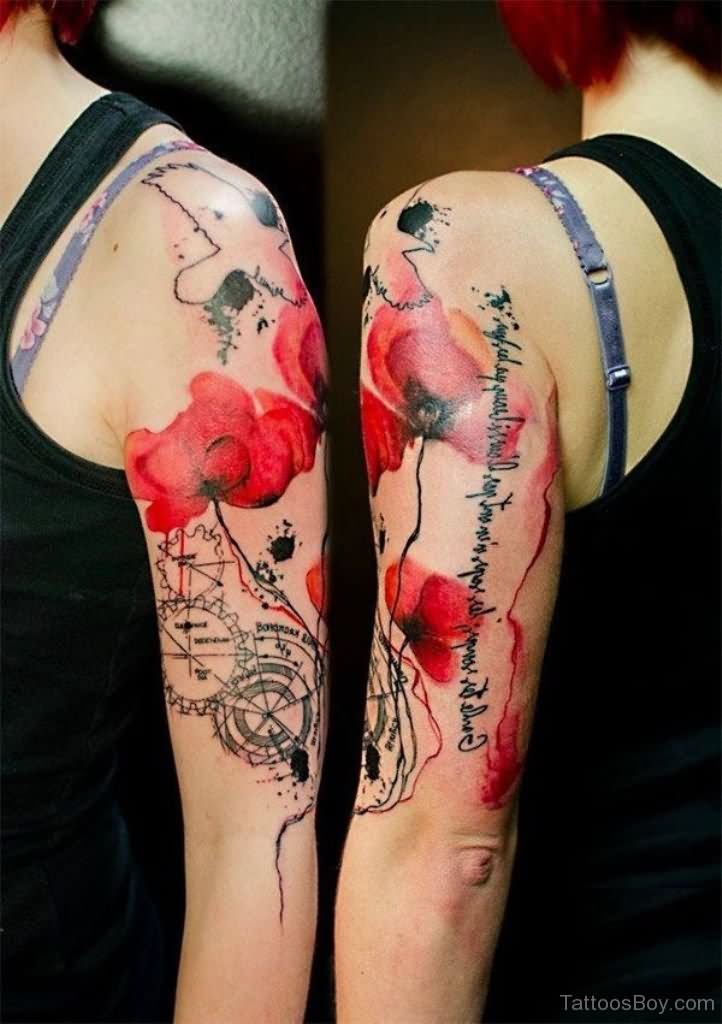 34+ Watercolor Poppy Tattoos