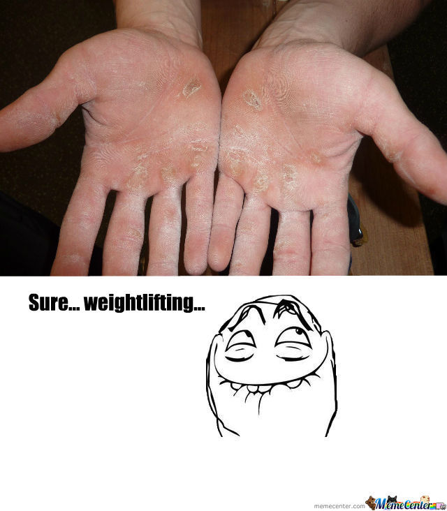 Weightlifting Calluses Funny Picture