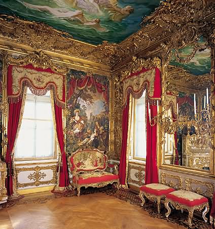 West Tapestry Room Inside The Linderhof Palace In Bavaria, Germany