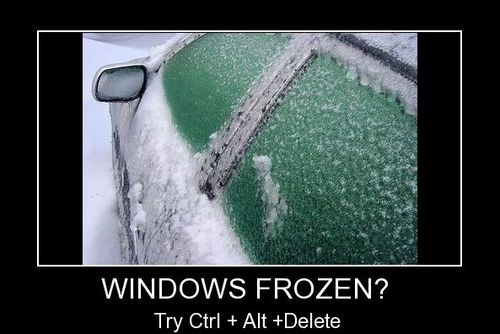 Windows Frozen Try Ctrl+Alt+Delete Funny Computer Meme Picture For Whatsapp
