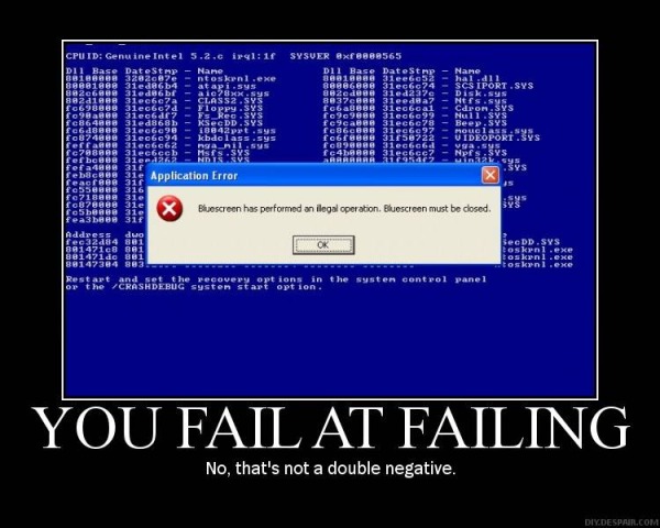 You Fail At Failing No That's Not A Double Negative Funny Fail Meme Picture