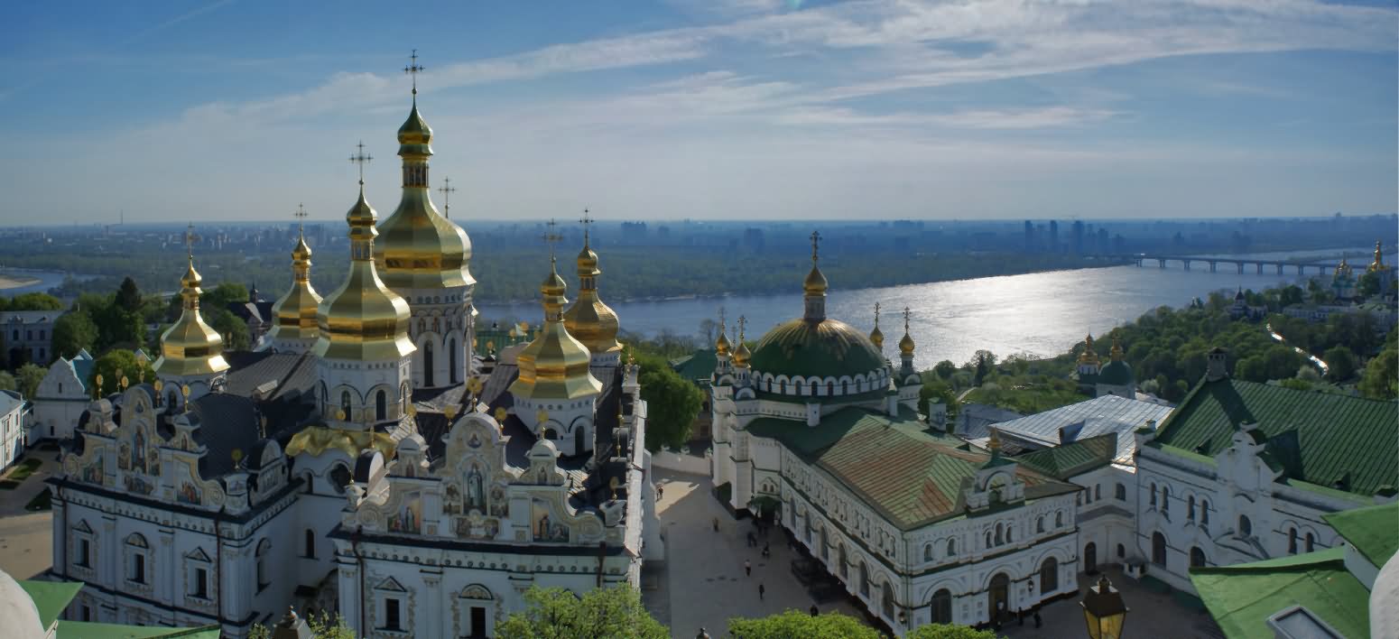 Aerial View Image Of The Kiev Pechersk Lavra In Kiev, Ukraine