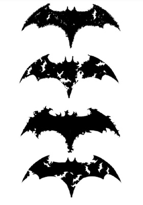 Attractive Black Four Batgirl Symbol Tattoo Design
