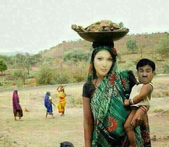 Babita And Jethalal Gada Funny Face Swap Photoshop Image