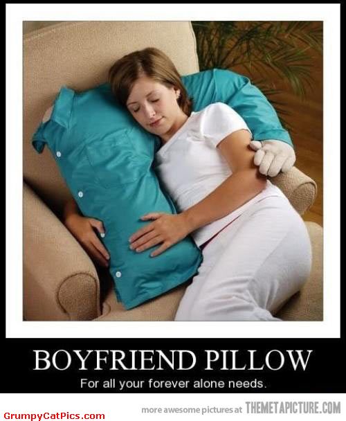 Boyfriend Pillow For All Your Forever Alone Needs Funny Alone Meme Photo